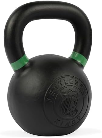 Kettlebell Kings Powder Coated Kettlebell Weights - 9-97 lb Strength Training Kettlebells for Men and Women - Home Gym E