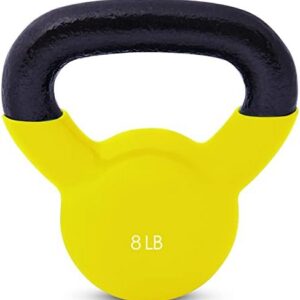 JFIT Kettlebell Weights - 5lbs-50lbs - Coated for Floor and Equipment Protection - Core Workout - 12 Size Options - Ball