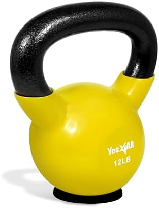 Yes4All Rubber Base Kettlebells for WomenStrength Training (10-65 lbs) Yes4All Kettlebells for Women Fitness Rubber Ba