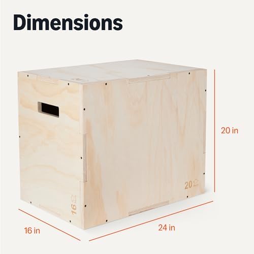 Amazon Basics Plyometric Jump Box, Home Gym Training for Fitness Enthusiasts, Jump Box Exercise for Home Workouts, 90x45