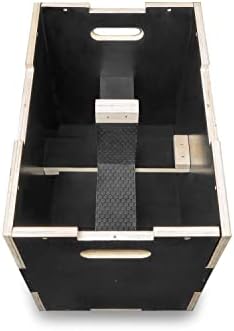 ProsourceFit 3-in-1 Wood Power Grip Non-Slip Plyometric Jump Box for Crossfit Enthusiasts, Home Gym Use, Black, 16L x 12