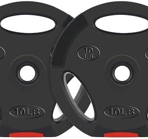 Fitvids Vinyl Standard 1-Inch Plate Weight Plate Set for Strength Training and Bodybuilders at the Gym