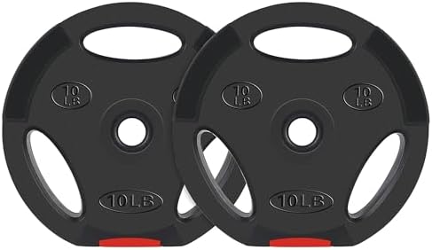 Fitvids Vinyl Standard 1-Inch Plate Weight Plate Set for Strength Training and Bodybuilders at the Gym