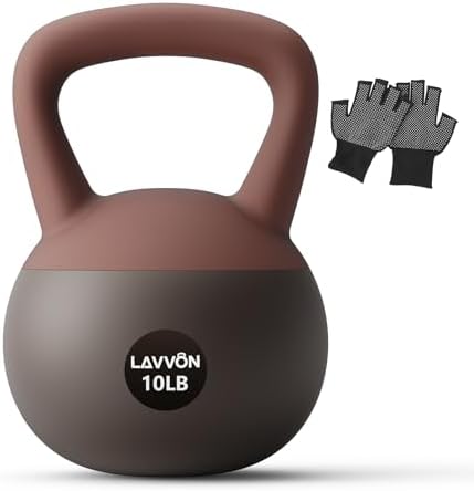 Cushioned Impact-Resistant Base Kettlebell for Home Workouts, Anti-Slip Grip Weight for Women & Men, Safe Strength Train
