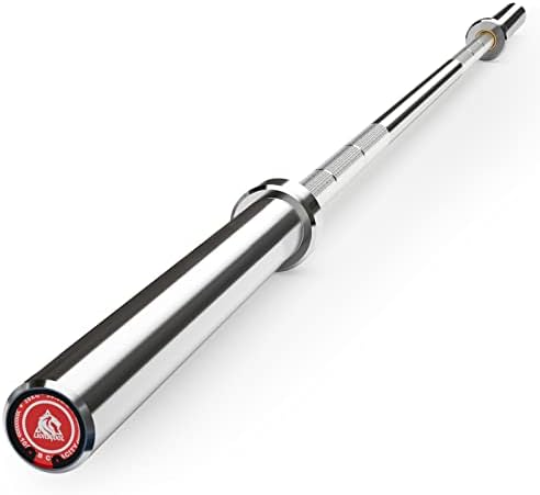 LIONSCOOL Olympic Barbell 7FT for Weightlifting and Powerlifting - 1500lbs Capacity - Strength Training for Squats, Dead