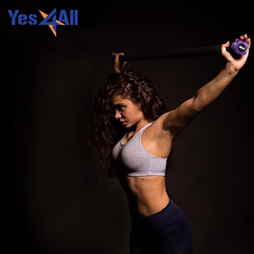 Yes4All Total Body Workout Weighted Bar - Ideal for Home and Gym Fitness Enthusiasts - Strength and Yoga Training - 1|5l