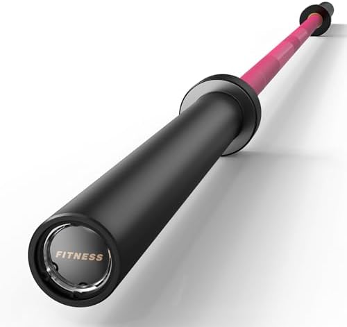 Papababe Olympic Barbell 45lb Weight Bar for Strength Training and Gym Use with 1000lb Weight Capacity Chrome/Zinc Plati