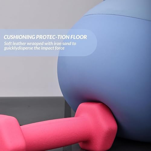 Fitvids Soft Kettlebells - Sea and Iron Sand Filled Weights - Color Coded Soft Vinyl Kettlebells - Multiple Sizes Fitv