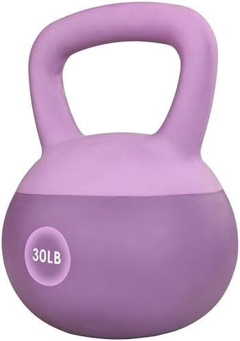 Fitvids Soft Kettlebells - Sea and Iron Sand Filled Weights - Color Coded Soft Vinyl Kettlebells - Multiple Sizes Fitv