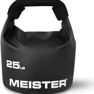 Meister BEAST Portable Sand Kettlebell for Home Workout - Soft Sandbag Weight - 25lb / 11.3kg - Black Meister BEAST Po