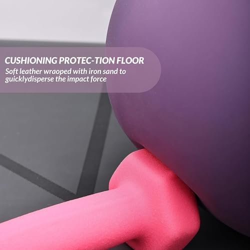 Fitvids Soft Kettlebells - Sea and Iron Sand Filled Weights - Color Coded Soft Vinyl Kettlebells - Multiple Sizes Fitv