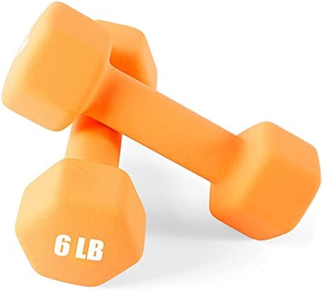 Portzon Dumbbells 10 Colors Options 1-15LB Anti-Slip Anti-Roll Hex Shape