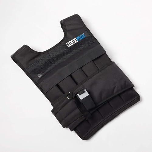 RUNmax Adjustable Weighted Vest for Men and Women 150LBS Max Weight with Shoulder Pads 20LBS Start_weight 150LBS max_wei