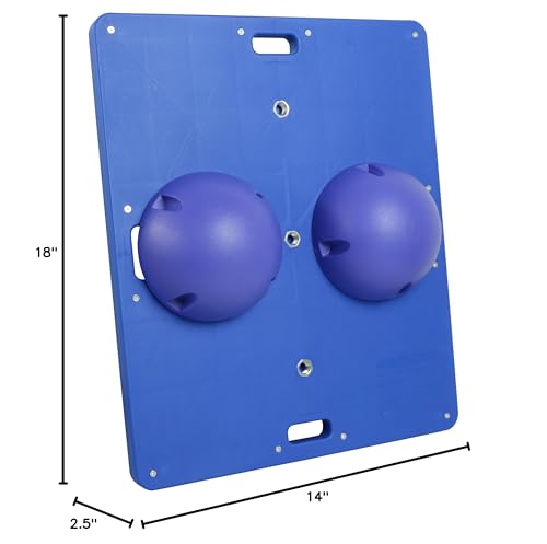 CanDo Blue Balance Board 14x18 Inch, |5 Inch Height for Adults at Home and Gym Fitness Exercises