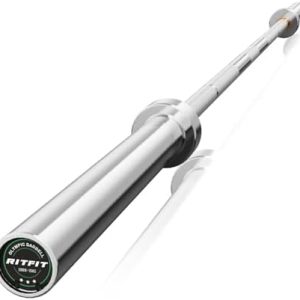 RitFit 7FT Olympic Barbell for Strength and Weightlifting Training - 2 Inch Olympic Bar for Squat, Deadlift, Bench Press
