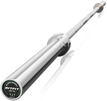RitFit 7FT Olympic Barbell for Strength and Weightlifting Training - 2 Inch Olympic Bar for Squat, Deadlift, Bench Press