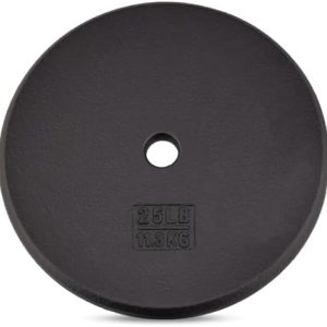 Yes4All Standard 1" Cast Iron Weight Plate - Strength Training - Multiple Weight: 5LB to 25LB (Single & Set of 4)