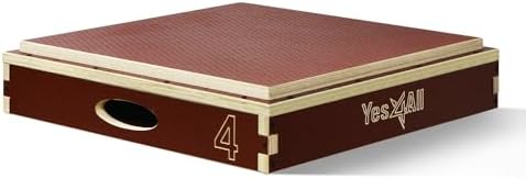 Yes4All 3 In 1 Wooden Plyo Box for Home Jump Training and Outdoor Exercise | Yes4All Plyometric Box Platform: Versatile