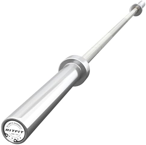 RitFit 7FT Olympic Barbell for Strength and Weightlifting Training - 2 Inch Olympic Bar for Squat, Deadlift, Bench Press