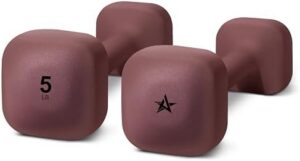 Yes4All Square Neoprene Dumbbell Set for Men/Women Yes4All Anti-Roll, Anti-Slip Exercise Dumbbells Set of 2, 2lb - 20l