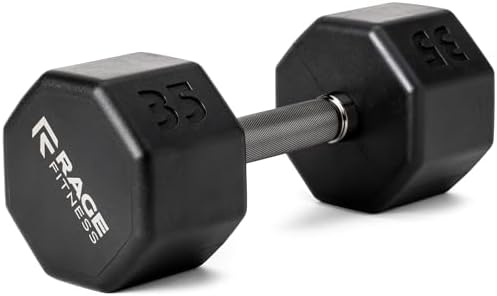 No Roll Rubber Coated Dumbbells Ideal for Home Gym Strength Training | Easy Grip Steel Knurled Handle Dumbbells Set for