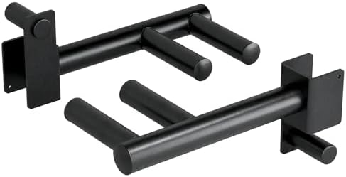 Yes4All Heavy Duty Power Rack J-Hooks & Attachments for 2x2 & 3x3 Power Racks – Ideal for Home Gym Fitness Lovers