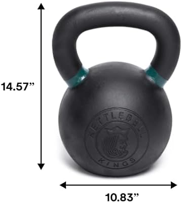 Kettlebell Kings Powder Coated Kettlebell Weights - 9-97 lb Strength Training Kettlebells for Men and Women - Home Gym E