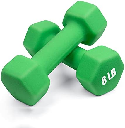 Portzon Dumbbells 10 Colors Options 1-15LB Anti-Slip Anti-Roll Hex Shape