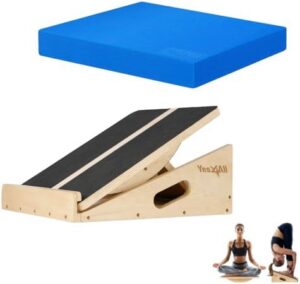 Yes4All Professional Wooden Balance Boards & Slant Board for Core Strength Training & Posture Improvement 2-in-1 Enginee