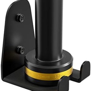 Olympic Barbell Hanger, Garage Gym Bar Wall Rack, Space Saving Home Gym Accessory