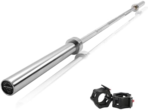 RitFit 7FT Olympic Barbell for Strength and Weightlifting Training - 2 Inch Olympic Bar for Squat, Deadlift, Bench Press
