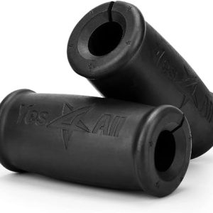 Yes4All Thick Dumbbell Handles Grips, Firm Rubber Barbell Grips for Increasing Forearm Strength and Muscle Building in W