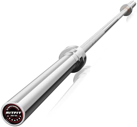 RitFit 7FT Olympic Barbell for Strength and Weightlifting Training - 2 Inch Olympic Bar for Squat, Deadlift, Bench Press
