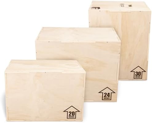 GoSports Fitness 3-in-1 Plyo Jump Box - Great for Home or Gym - Perfect for Beginners to Advanced Athletes - Compact Des