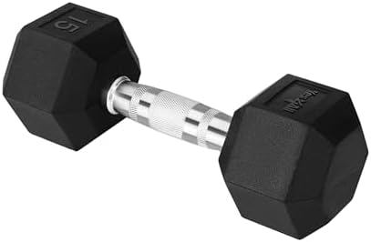 Yes4All Chrome Grip Encased Hex Dumbbells - Anti-Slip Hand Weights 5-50 LBS Single