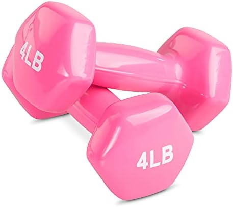 Amazon Basics Vinyl Coated Dumbbell Hand Weights for Home Gym Fitness Lovers | Amazon Basics Vinyl Coated Dumbbell Hand