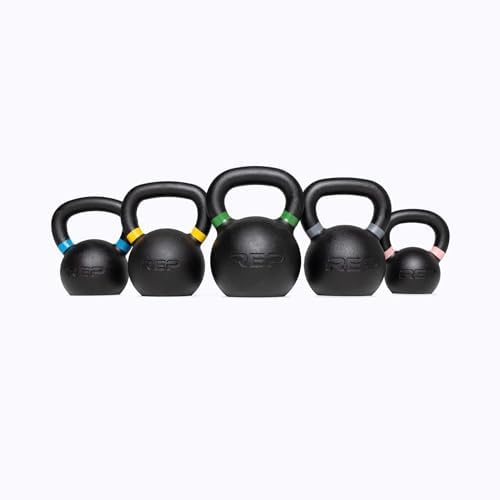 REP Fitness Adjustable Kettlebell Set and Singles, 4kg to 24kg Range for Home Gym Power Workout, Strength Training, Free