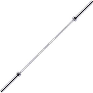 Fitvids Olympic 2-Inch Barbell Bar for Weightlifting and Powerlifting, 700 Pound Capacity, Chrome, Multiple Sizes