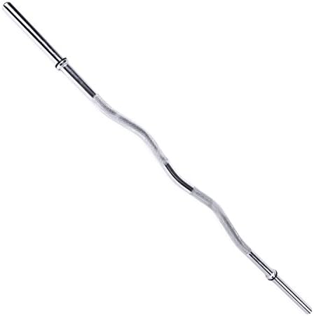 CAP Barbell Standard Solid E-Z Curl Bar 47-Inch Muscle Building Workout Fitness Equipment Top Search Keywords: Curl Bar,