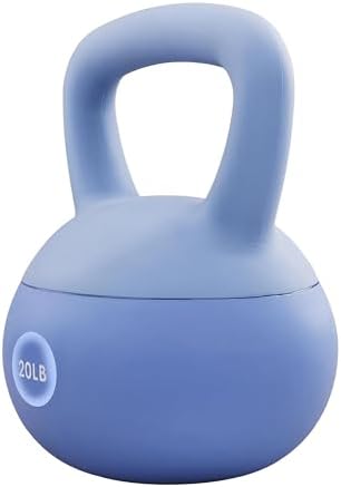 Fitvids Soft Kettlebells - Sea and Iron Sand Filled Weights - Color Coded Soft Vinyl Kettlebells - Multiple Sizes Fitv