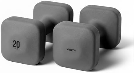 SafeGrip Square Dumbbells Anti Slip Handles for Home Workouts | WeGym SafeGrip Square Dumbbells Stable Design Prevents