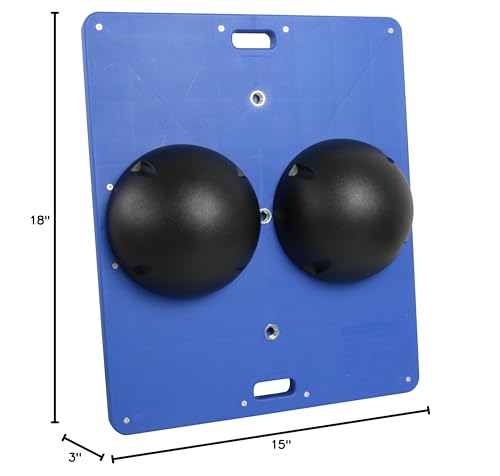 CanDo Blue Balance Board 14x18 Inch, |5 Inch Height for Adults at Home and Gym Fitness Exercises