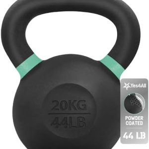 Yes4All Powder Coated 9lb-71lb Cast Iron Core Kettlebells for Heavy Duty Strength Training | Yes4All Powder Coated Kett