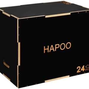 3 in 1 Plyo Box for Home Gym Jumping Conditioning Strength Training | Wooden Plyometric Jump Box for Home Gym 30"x24"x2