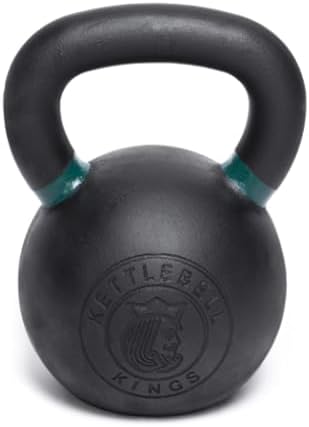 Kettlebell Kings Powder Coated Kettlebell Weights - 9-97 lb Strength Training Kettlebells for Men and Women - Home Gym E