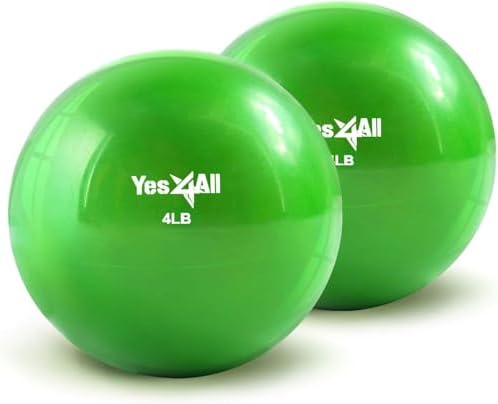 Yes4All Weighted Toning Balls for Exercise and Pilates | Yes4All Soft Medicine Balls for Balance and Flexibility Traini