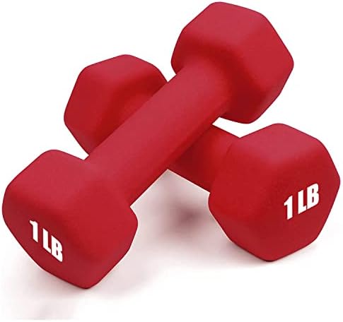 Portzon Dumbbells 10 Colors Options 1-15LB Anti-Slip Anti-Roll Hex Shape