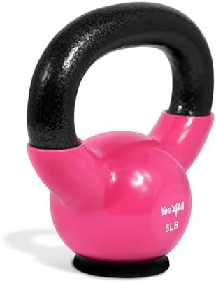 Yes4All Rubber Base Kettlebells for WomenStrength Training (10-65 lbs) Yes4All Kettlebells for Women Fitness Rubber Ba