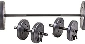 US Weight 105 Pound Adjustable Barbell Set for Home Gym Athletes | US Weight 105 Pound Full 6 Ft Barbell Set with Dumbb