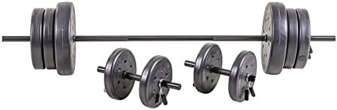 US Weight 105 Pound Adjustable Barbell Set for Home Gym Athletes | US Weight 105 Pound Full 6 Ft Barbell Set with Dumbb